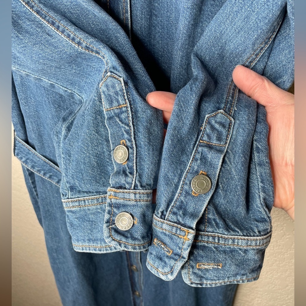 GRLFRND Sessile Denim Midi Dress in Gen X With Belt Women’s Size Small - Picture 7 of 11